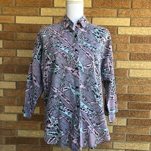 Queen of Hearts Vintage Funky Blouse Size L